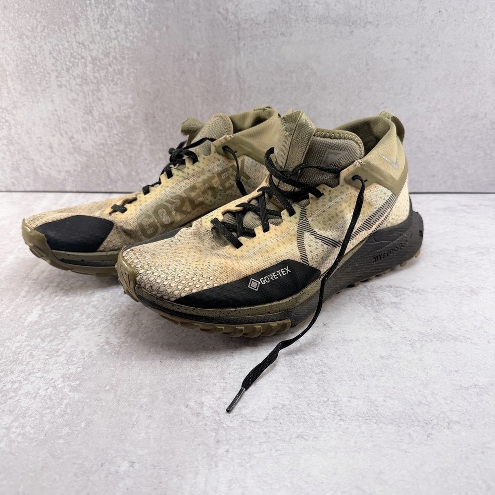 Nike Pegasus Trail 4 GORE-TEX ByYou Mens 9.5 Womens 11 Olive Trail Running Shoes